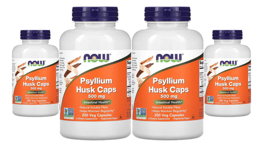 Fibra De Psyllium 500mg Now Foods Psyllium 200veg Caps 4un
