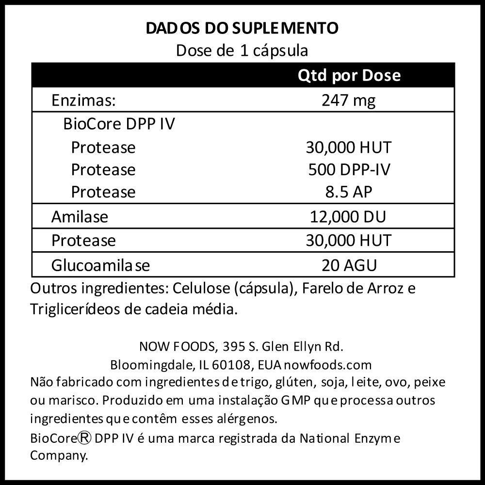 Gluten Enzimas Digestivas Now Foods 60 Cáps + Porta Cápsulas - Imagem 4