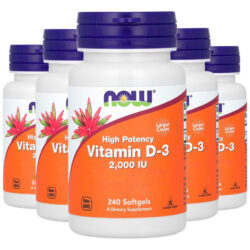Vitamina D3 2000 Iu 240softgels Importado 5un Now Foods