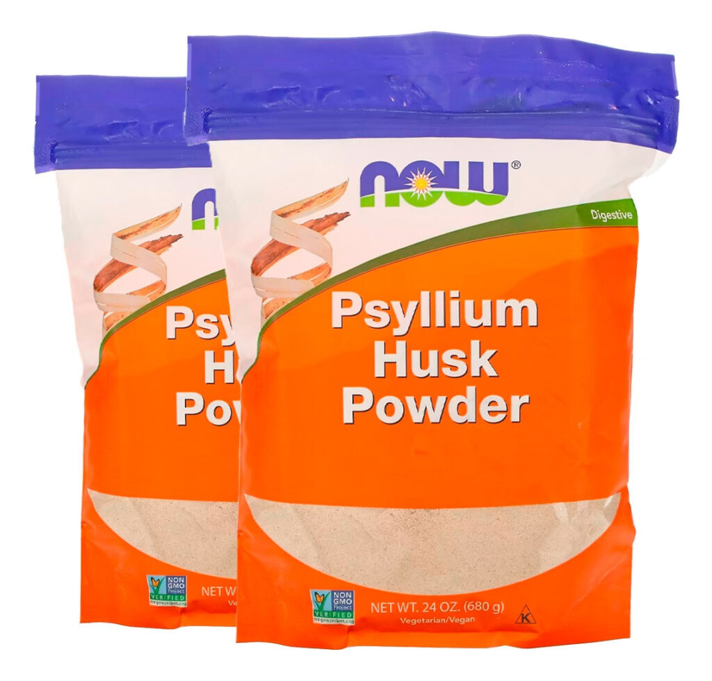 Cascas De Psyllium Pó 680g Importado 2un Now Foods