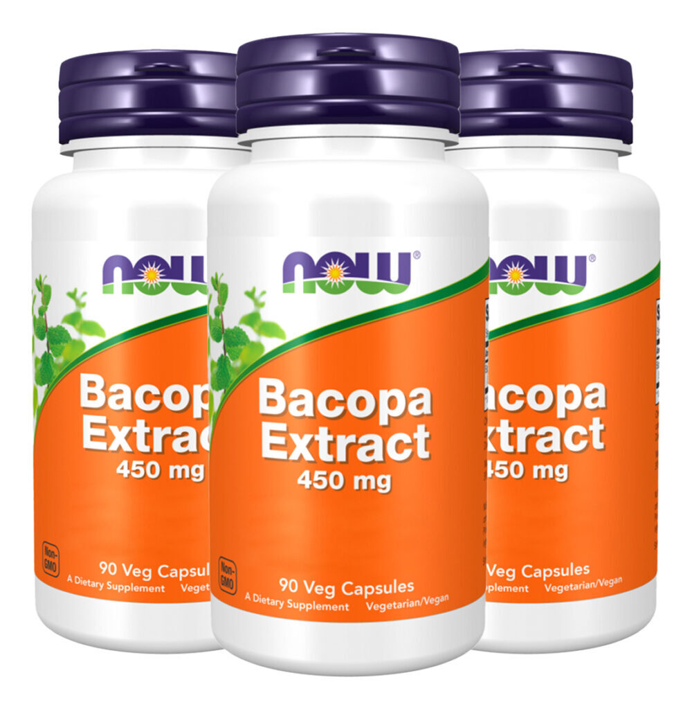 Extrato De Bacopa 450mg Now Foods 90 Cápsulas Importado 3un