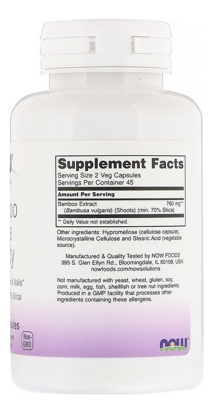 Silicio Organico 760mg 90 Cps 70% Silicio Cabelo Pele Unhas Sabor S/b - Imagem 2