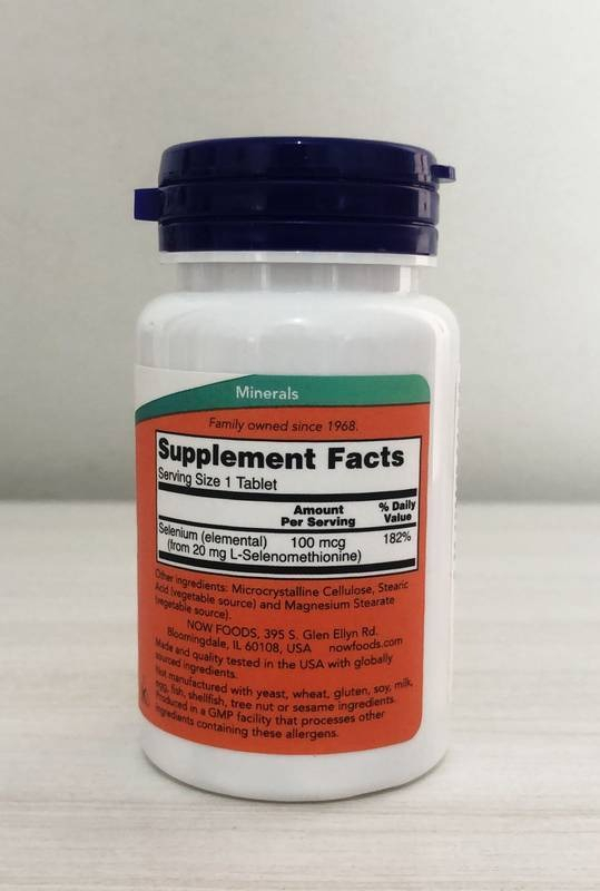 Selenium 100mcg 100 Tabletes Selênio - Now Foods Sabor Sem Sabor - Imagem 4
