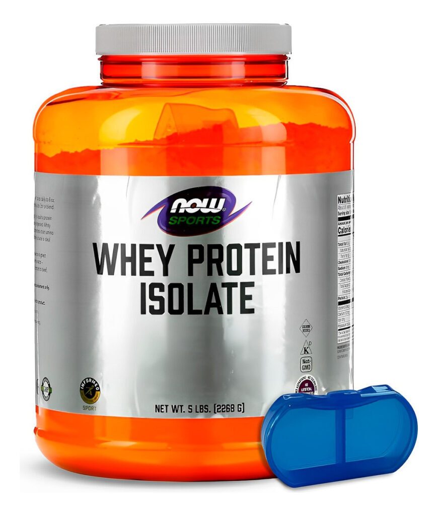 Whey Protein Isolado Now Foods 2268g + Porta Cápsula