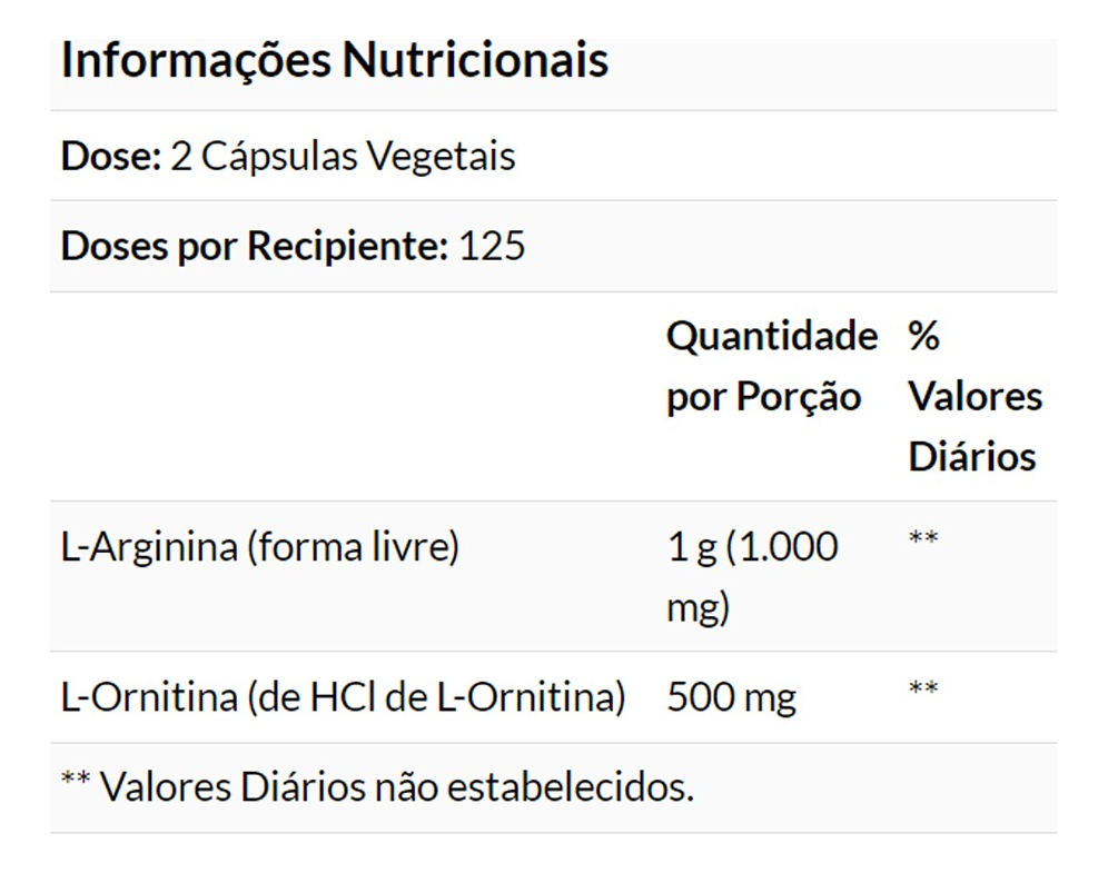 Arginina Ornitina 500mg/250mg 250cap Importado 5un Now Foods - Imagem 5