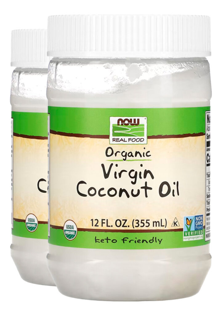 Óleo De Coco Virgem 355ml 100% Puro Importado 2un Now Foods