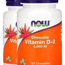 Vitamina D3 5000iu Now 120 Chewable Mastigável Importado 2un