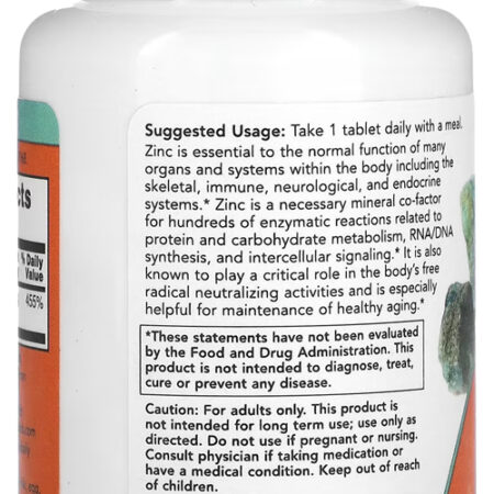 Gluconato De Zinco 50mg Now Foods 100tabs Sabor Sem Sabor - Imagem 2