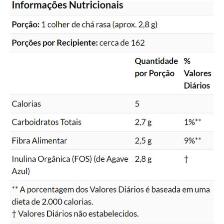 Inulina Orgânica Pó 454g Puro Importado 4un Now Foods - Imagem 5