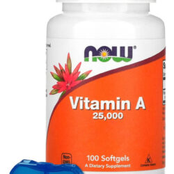 Vitamina A Now Foods 100 Softgels + Porta Cápsulas