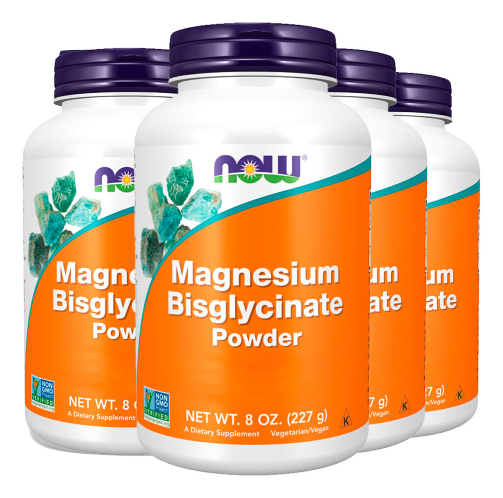 Bisglicinato De Magnésio Em Pó 227g Importado 4un Now Foods