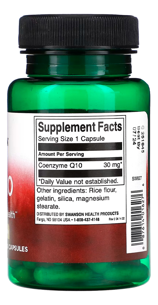 Co-enzima Coq 10 30mg Swanson 60 Caps Importado - Imagem 3