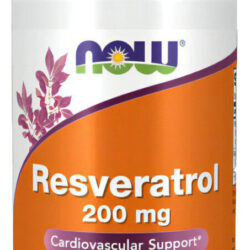 Resveratrol 200mg Now Foods Com Extrato Vinho Tinto 60caps Sabor Sem Sabor
