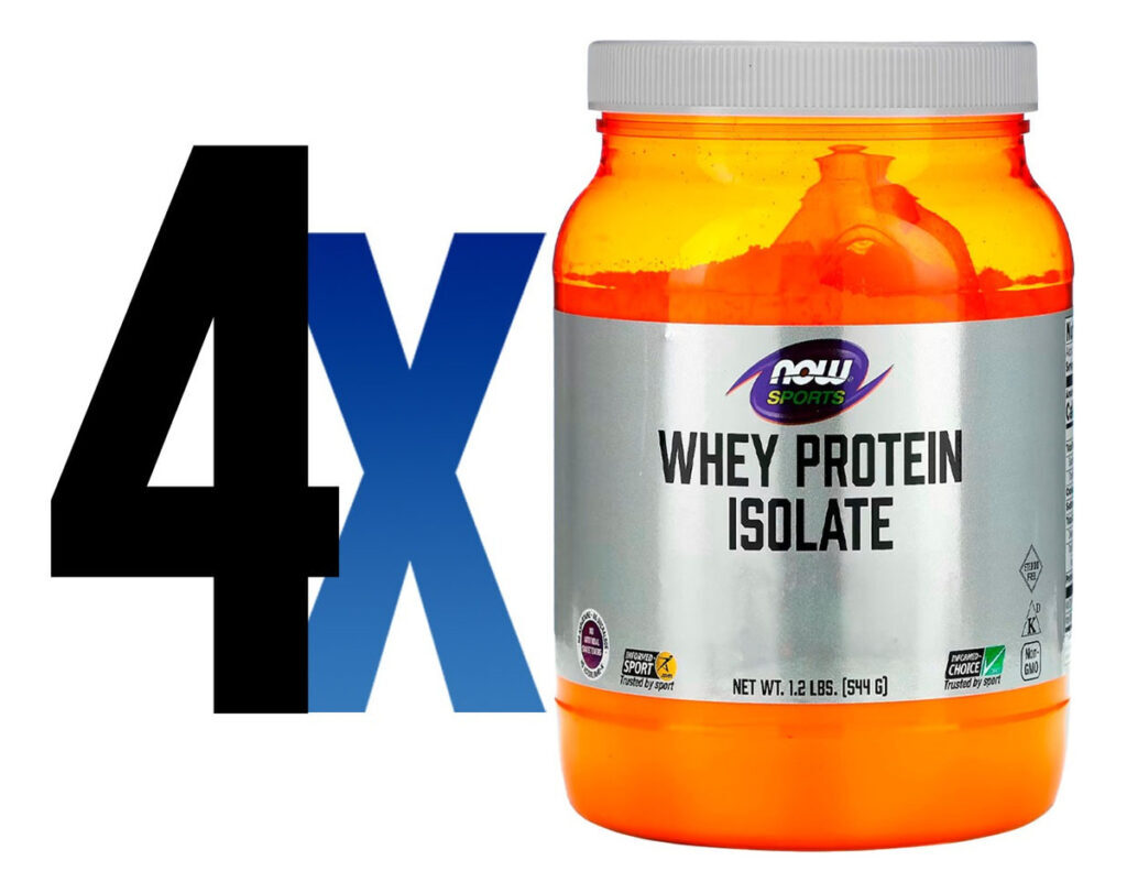 Whey Protein Isolado 544g Sem Sabor Importado 4un Now Foods - Imagem 2