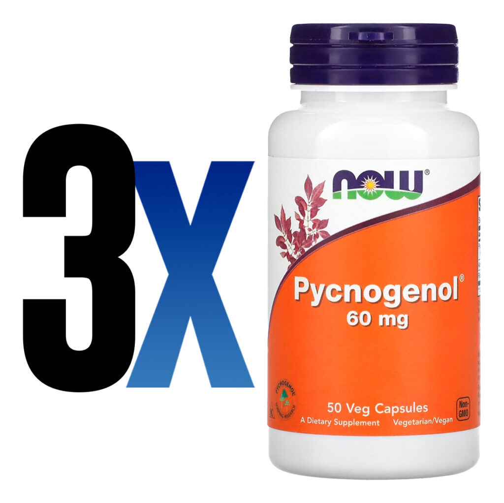 Pycnogenol 60mg Now Foods 50 Veg Caps Importado 3un - Imagem 2
