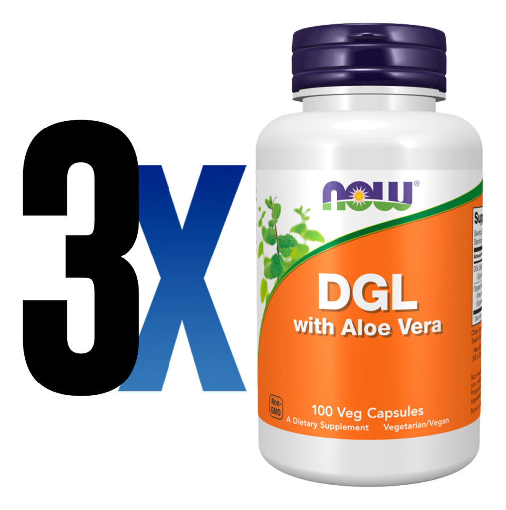 Dgl 400mg Now Food Com Aloe Vera 100 Caps Importado 3un - Imagem 2