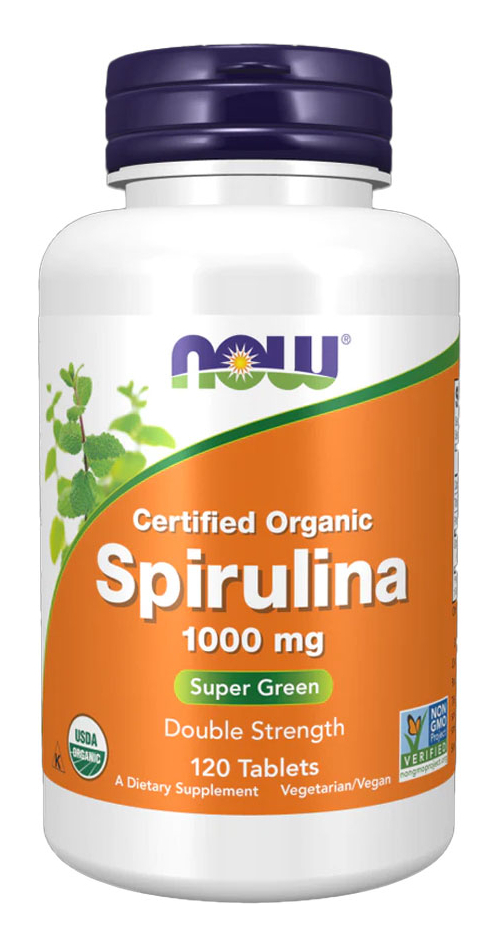 Spirulina 1000 Dupla Força Now Foods 120 Tabls Importado