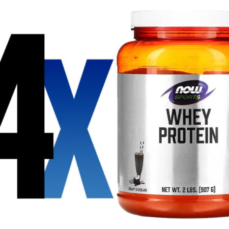 Whey Protein Em Pó 907 G Chocolate Importado 4un Now Foods - Imagem 2