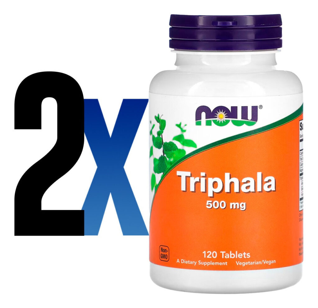 Triphala 500mg 120 Tabs Importado 2un Now Foods - Imagem 2