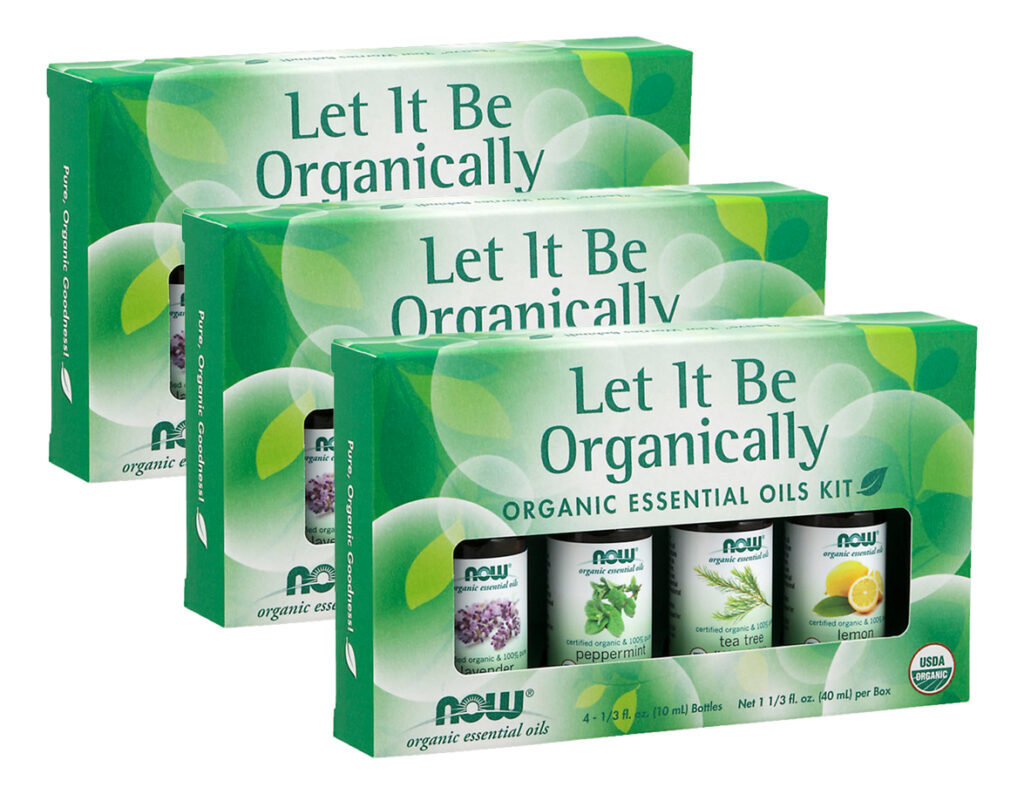 Let It Be Kit Óleos Orgânico Now Foods 4 Em 1 Importado 3un