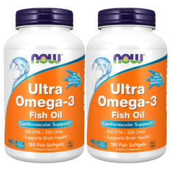 Ultra Omega-3 Now Foods 500/250 Fish Gelatin 180 Softg 2un