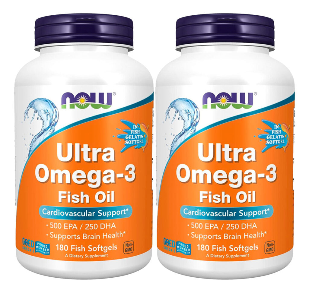 Ultra Omega-3 Now Foods 500/250 Fish Gelatin 180 Softg 2un