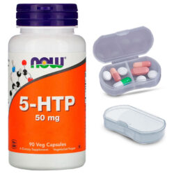 5-htp 50mg Now Foods 90 Caps + Porta Cápsulas