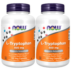 L-triptofano 500mg Now Foods L-tryptophan 120 Veg Caps 2un