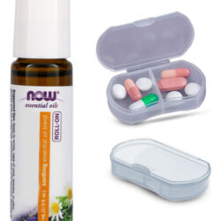 Now Foods Mistura De Óleos Roll-on 10 Ml + Porta Cápsulas