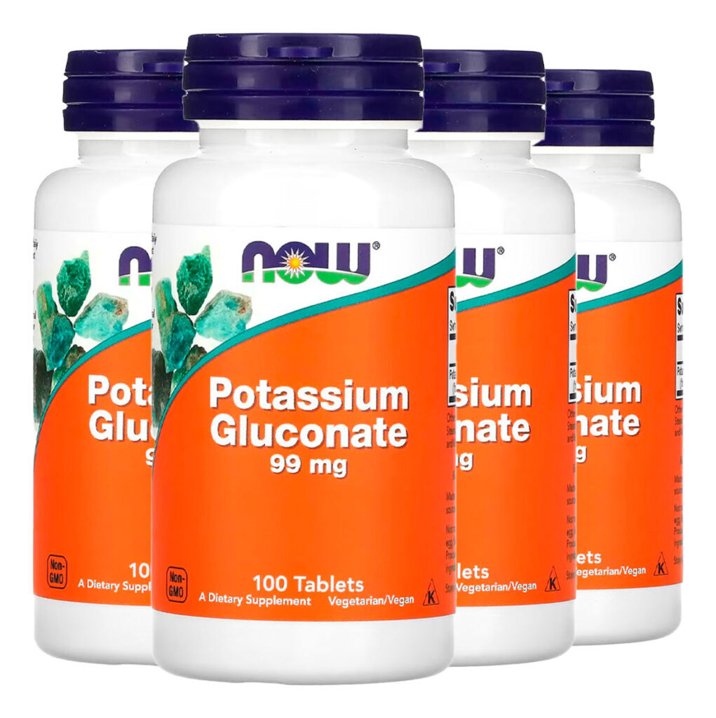 Gluconato De Potássio 99mg Now Foods 100 Tabs Importado 4un