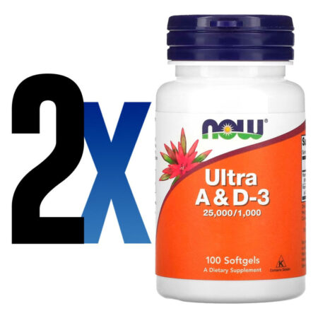 Ultra Vitamina A E D-3 100soft Importado 2un Now Foods - Imagem 2