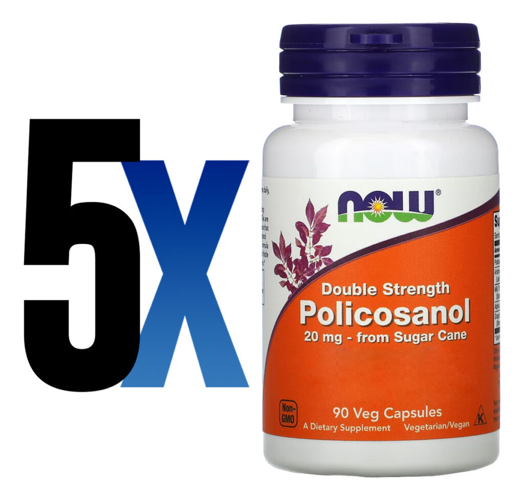 Policosanol 20mg Now Foods 90 Cápsulas Importado 5un - Imagem 2