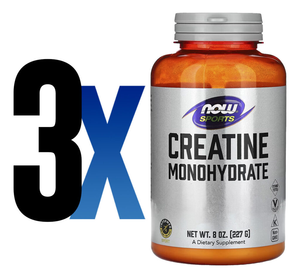 Creatina Monohidratada 227g Em Pó Importado 3un Now Foods - Imagem 2