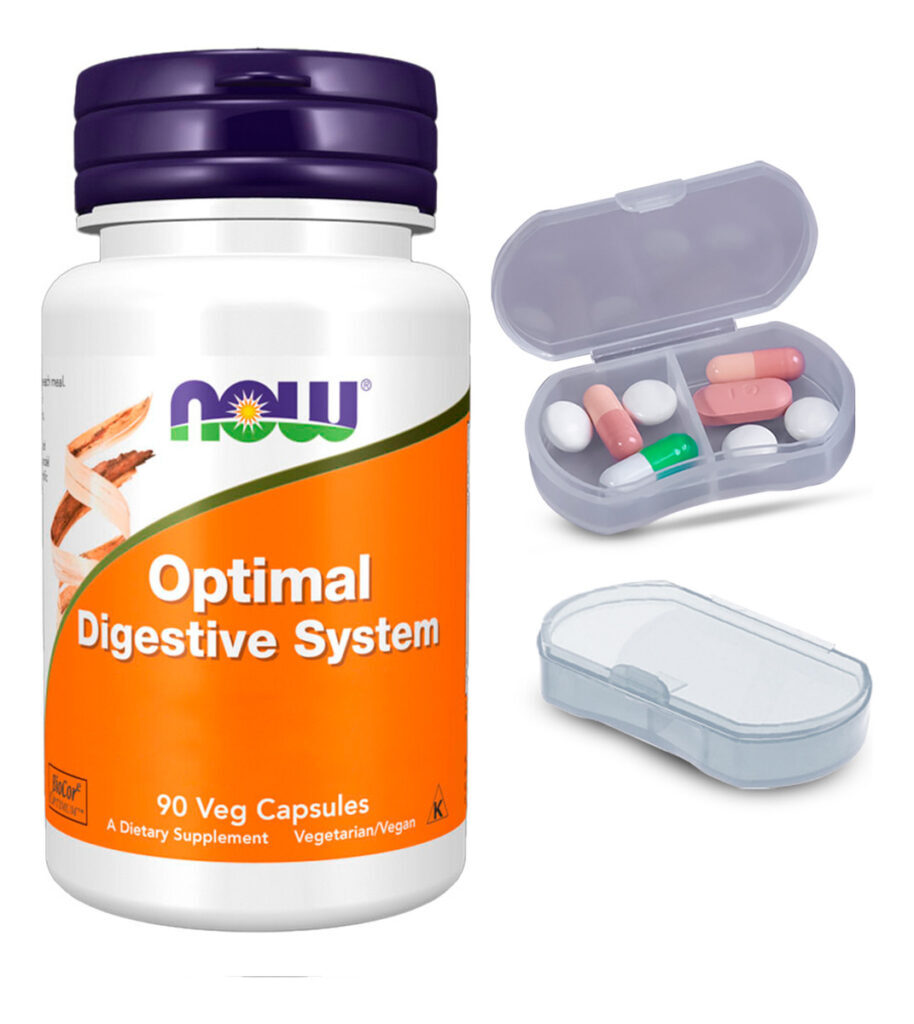 Optimal Digestive System Now Foods 90 Cáps + Porta Cápsulas