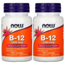 Vitamina B-12 1mg E Ácido Fólico Now Foods 100pastilhas 2un