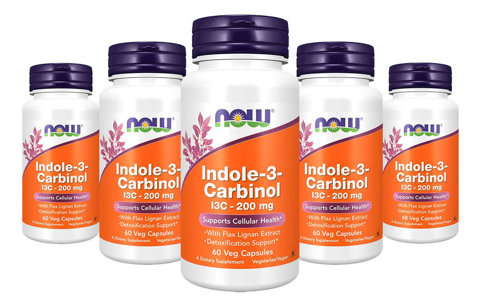 Indole-3-carbinol Now Foods 200mg 60veg Caps 5un