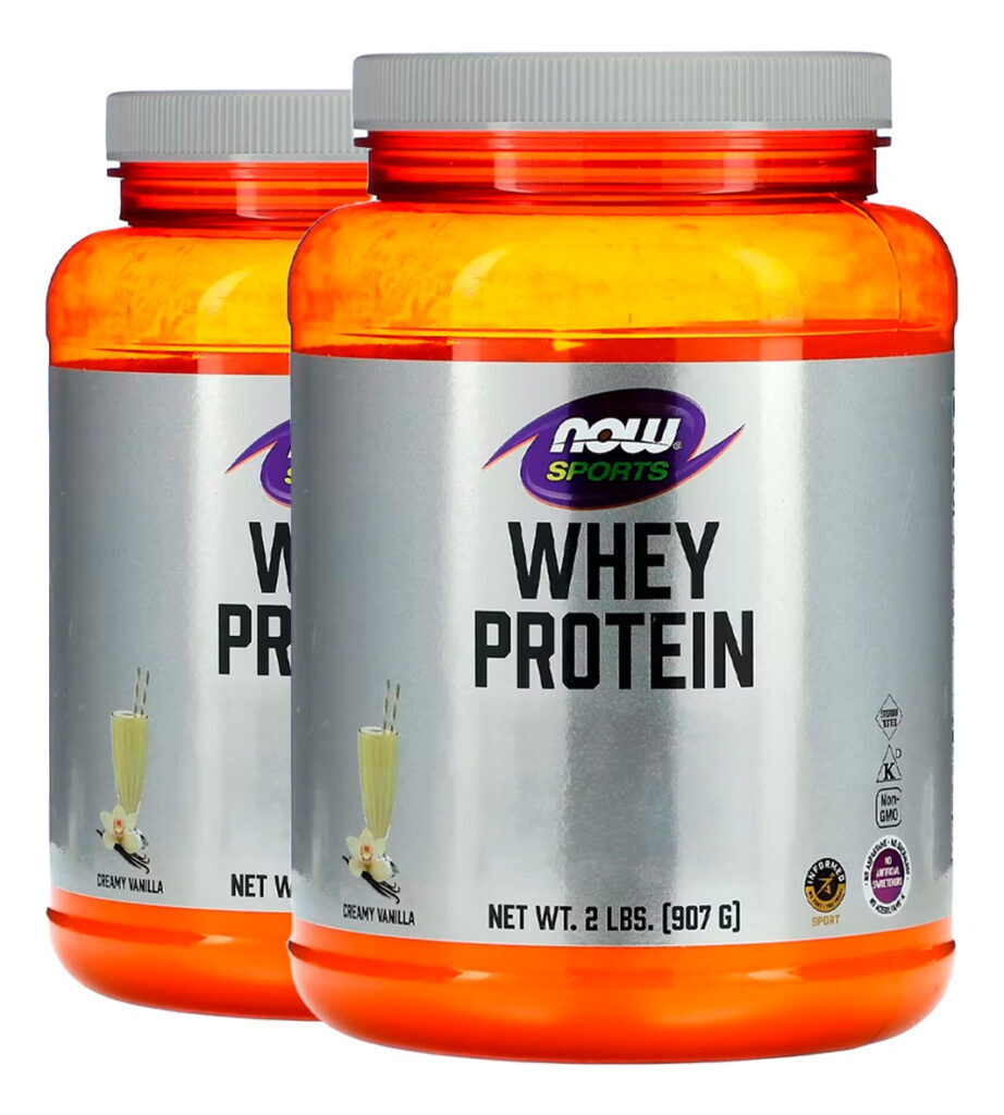 Whey Protein Pó 907g Baunilha Importado 2un Now Foods