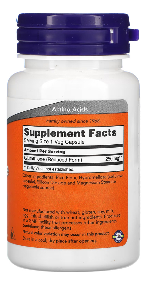 Glutationa 250mg Now Foods 60 Caps + Porta Cápsulas - Imagem 3