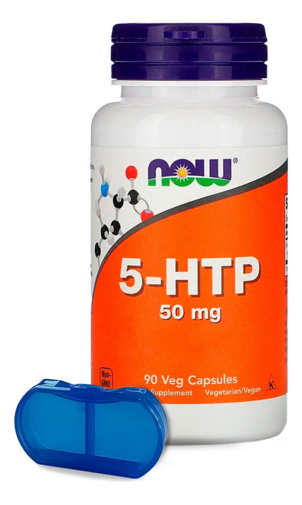 5-htp 50mg Now Foods 90 Caps + Porta Cápsulas