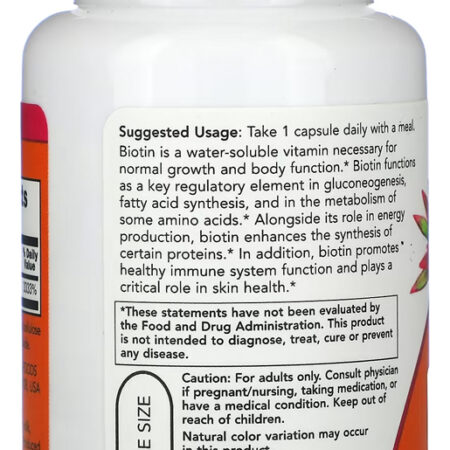Biotina Now Foods 1000mcg 100 Cáps + Porta Cápsulas - Imagem 3