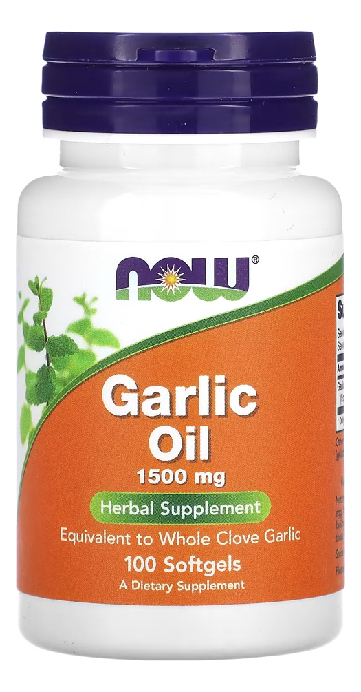 Now Foods Óleo De Alho 1500mg 100 Softgels Sabor N/a