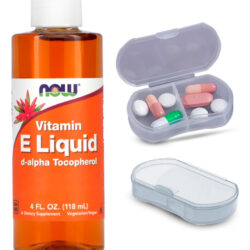 Vitamina E Now Foods 118ml Dalpha Tocoferol + Porta Cápsulas