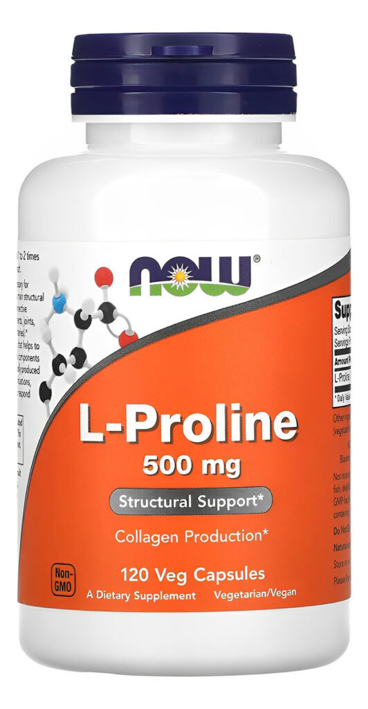 L-prolina 500mg Now Foods 120 Veg Caps Importado 3un - Imagem 5