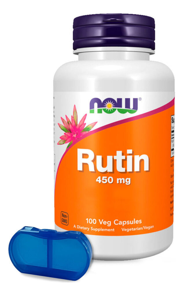Rutina 450mg Now Foods Ritin 100cáps + Porta Cápsulas
