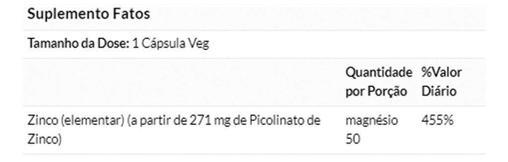 Picolinato De Zinco 50 Mg Now Foods 30 Cáps Importado - Imagem 4