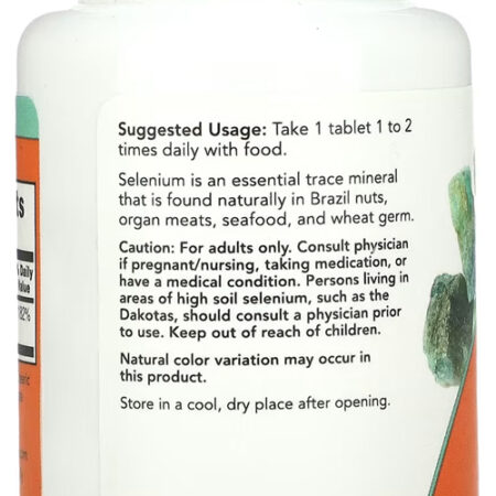 Selênio 100mcg Now Foods Selenium 100 Talets - Imagem 3