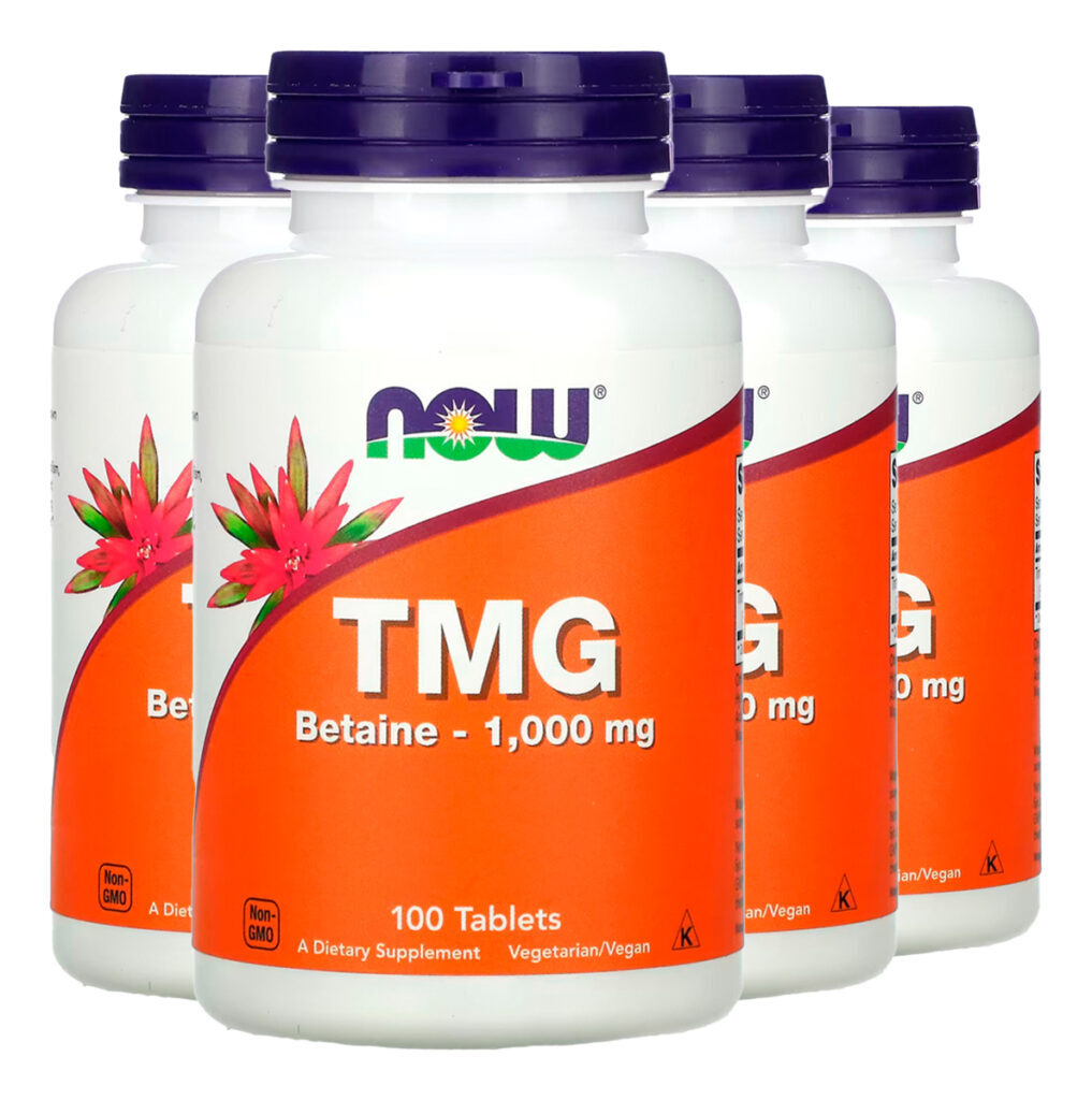 Tmg Betaína 1000mg 100 Tabs Importado 4un Now Foods