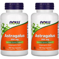 Astragalus 500mg Now Foods 100 Veg Cápsulas 2un Sabor Sem Sabor