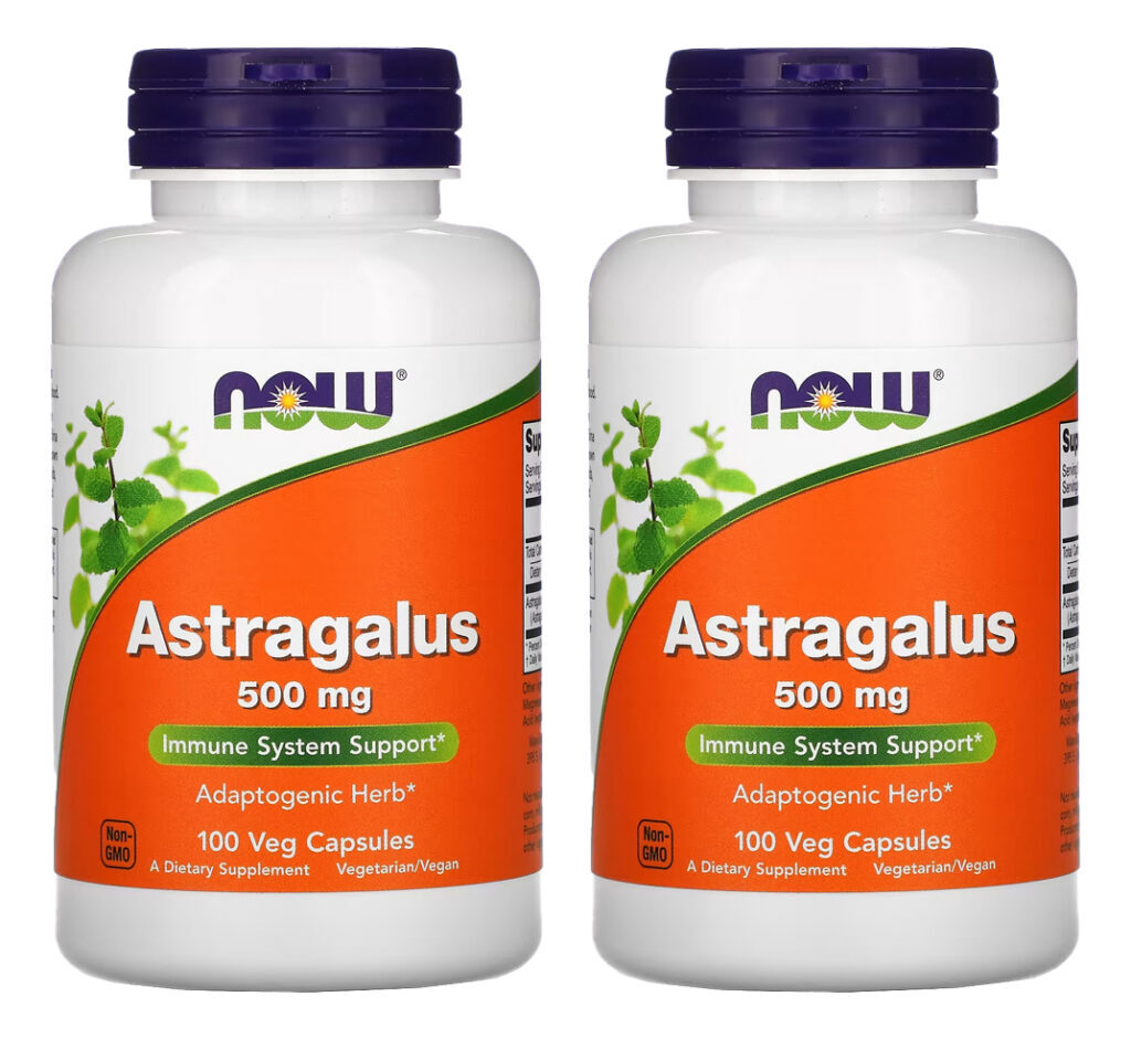 Astragalus 500mg Now Foods 100 Veg Cápsulas 2un Sabor Sem Sabor