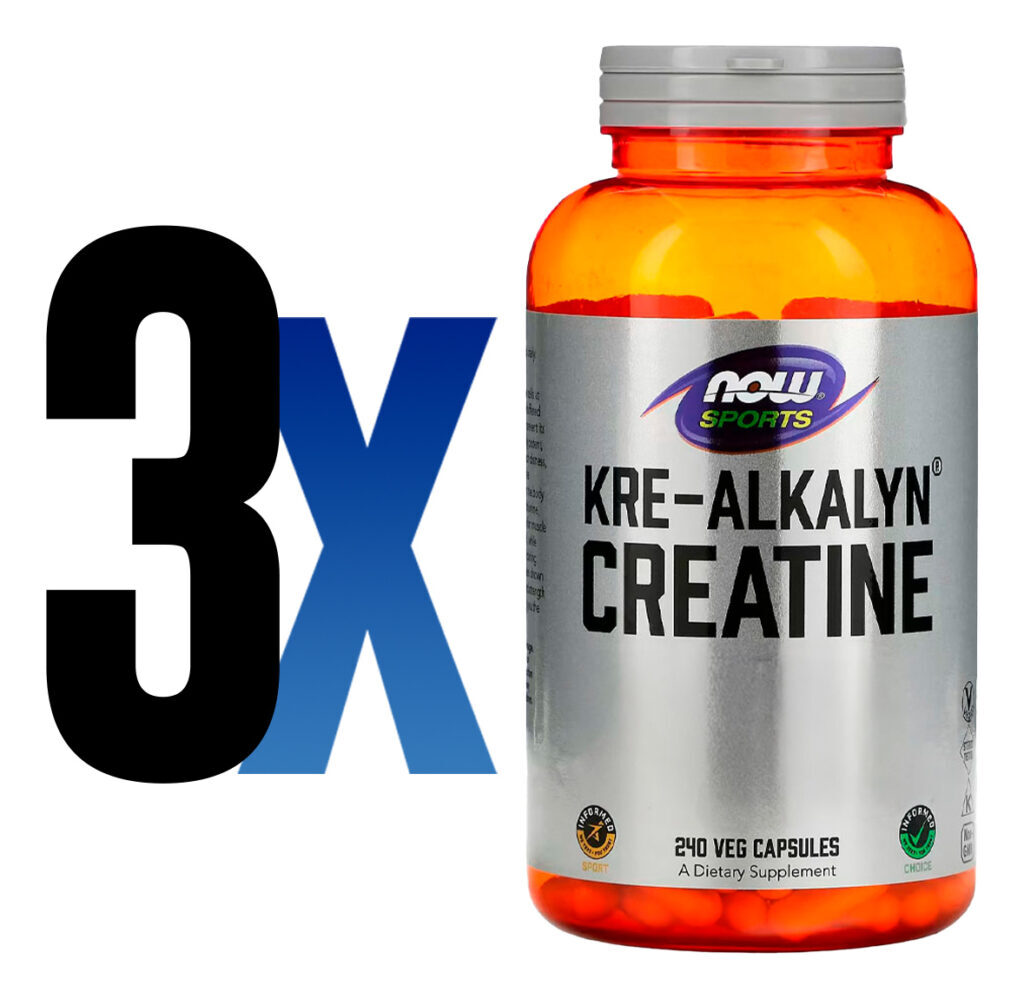Creatina Kre-alkalyn 750mg Now Foods 240cáps Importado 3un - Imagem 2